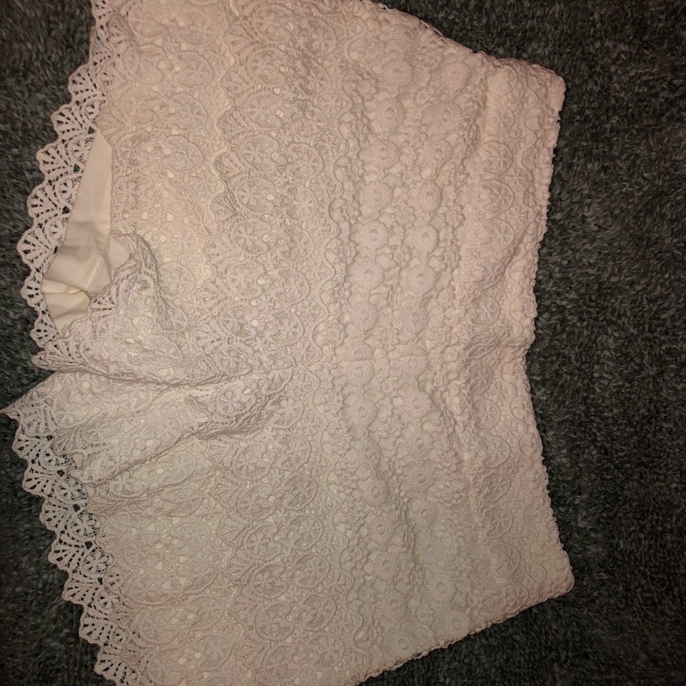 Loft White Lace Shorts